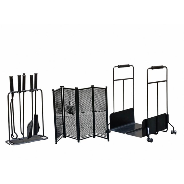 Vintage Italian Fireplace Set by Afra & Tobia Scarpa for Dimensione Fuoco, Set of 3 For Sale - Image 11 of 11