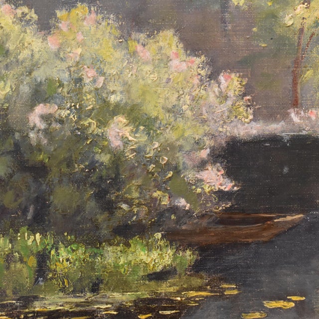 Emile Gauffriaud, River, 1920s, Oil on Canvas, Frmed For Sale - Image 6 of 10