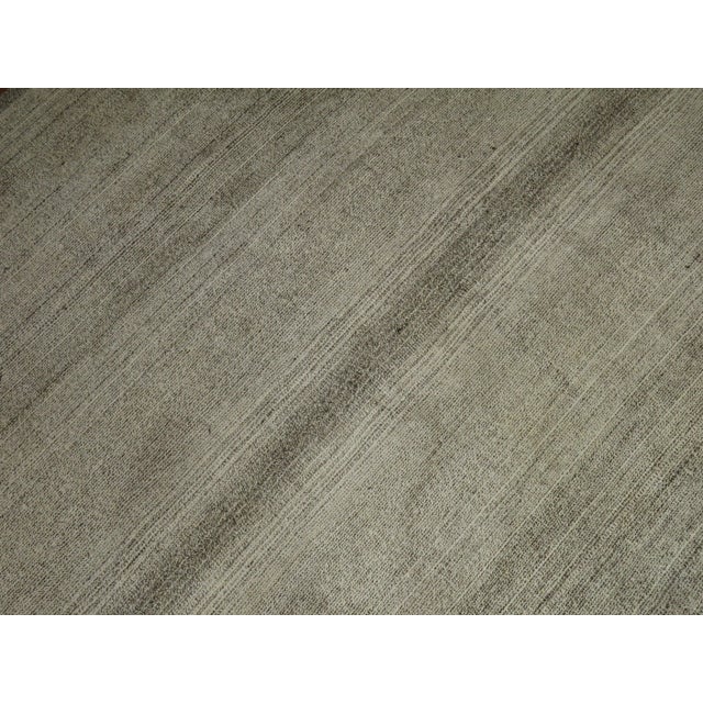 Contemporary Large Gray Square Turkish Kilim, 10'9'' X 10'11'' For Sale - Image 3 of 8