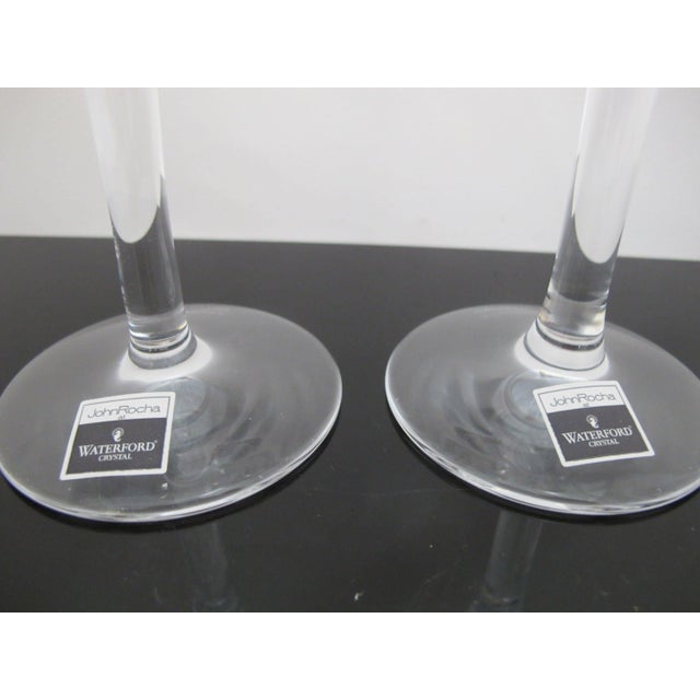 Hollywood Regency John Rocha Waterford Cut Crystal Signature Red Wine Goblet 9 1/8" Glass Pair For Sale - Image 3 of 8