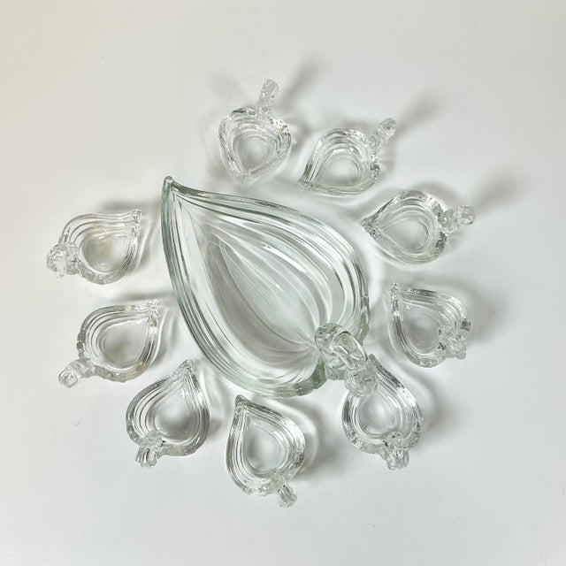 1950s Vintage Hollywood Regency Art Deco Swan Salt Cellars & Butter Dish - Set of 10. For Sale - Image 16 of 18