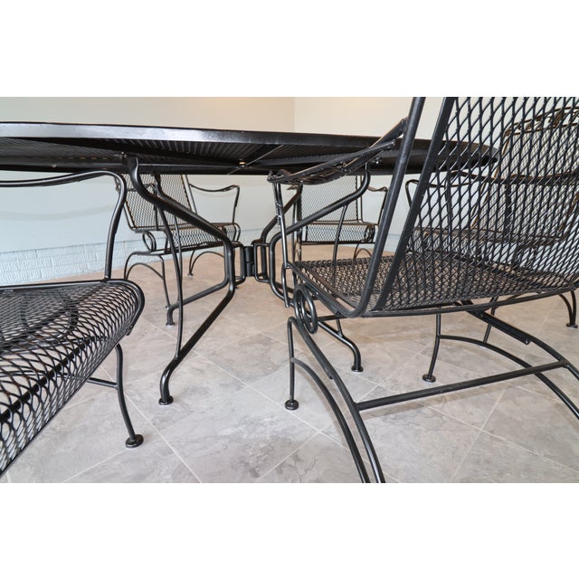 Vintage Russel Woodard "Primrose" Wrought Iron Family Patio, 7 Pieces For Sale - Image 17 of 18