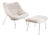 Set of F157 Oyster Armchair and Ottoman in Sheepskin by Pierre Paulin, 1950s For Sale