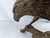 Vintage Solid Brass Eagle Sculpture on Branch Pedestal Base, 19" Wingspan For Sale In New York - Image 6 of 14