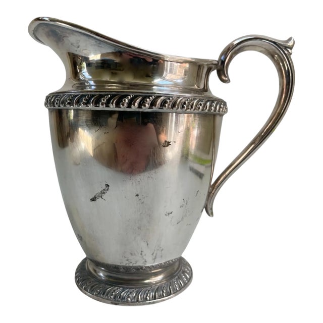 Vintage Classic Silverplate Water Pitcher or Vase For Sale