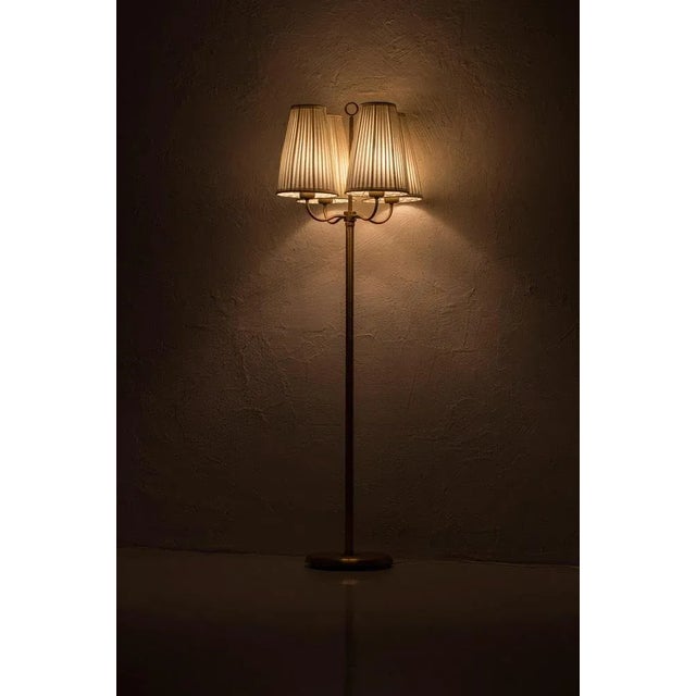 Swedish Modern Floor Lamp in Brass, 1940s For Sale - Image 4 of 12