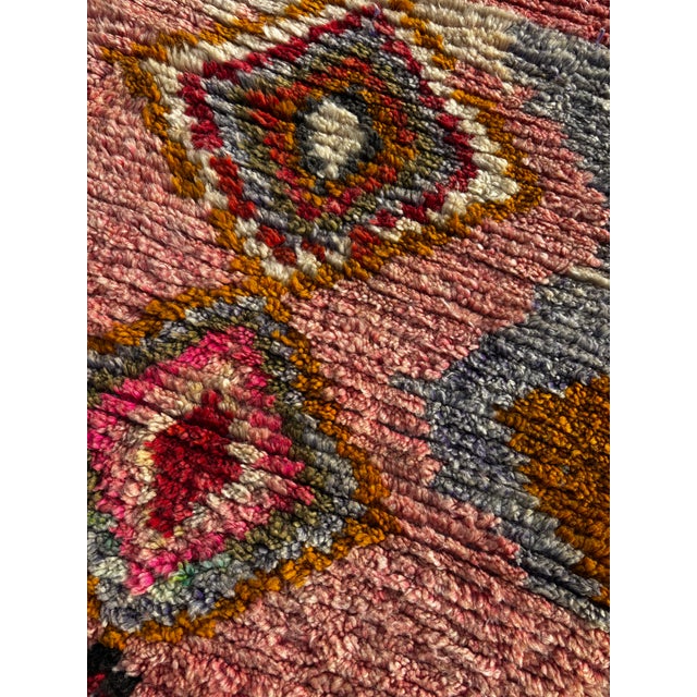 Moroccan Runner Rug – Handmade Wool Berber Hallway Rug With Geometric Pattern For Sale - Image 6 of 8