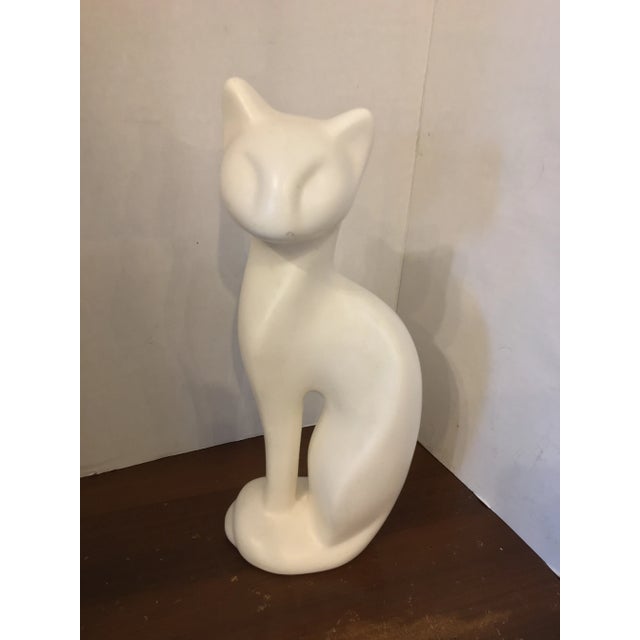 1960s Mid Century White Cat Figurine For Sale - Image 11 of 11