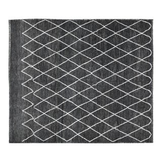 Moroccan Hand Knotted Wool Rug, 8'5"x9'8" For Sale