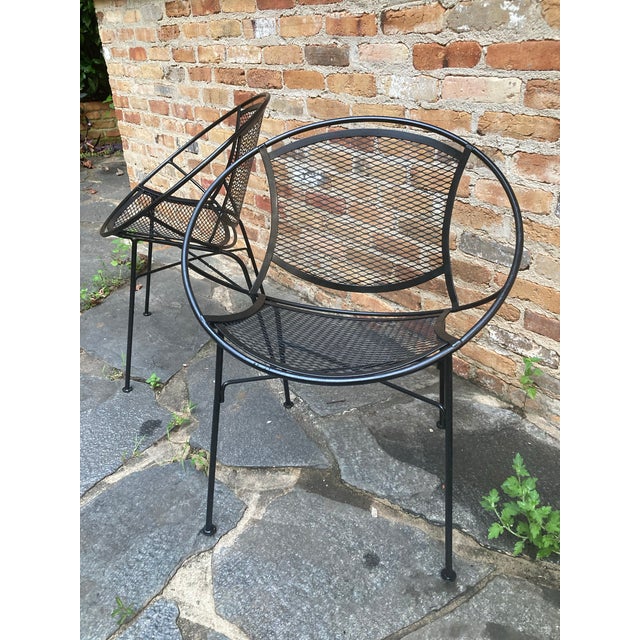 Mid 20th Century Mid 20th Century Attributed to Tempestini for Salterini Radar Hoop Chairs - Set of 4 For Sale - Image 5 of 12