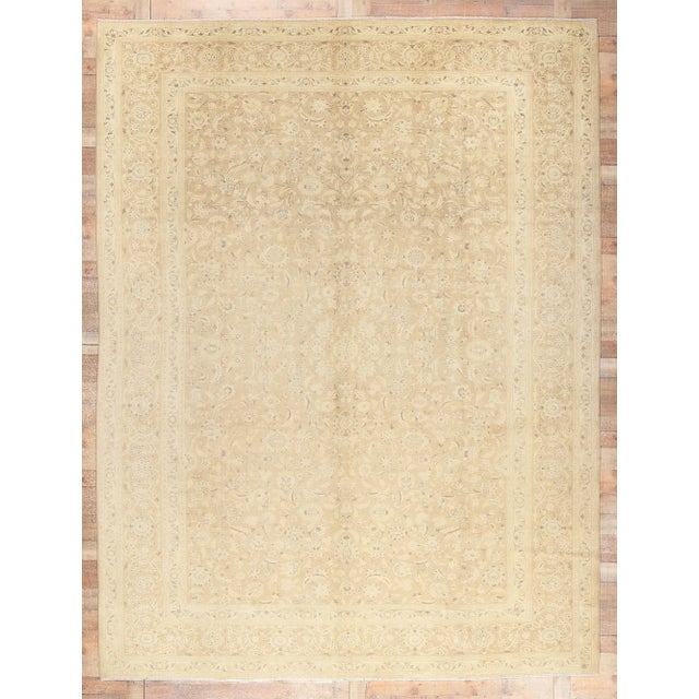 Mid 20th Century Vintage Persian Tabriz Rug W/Antebellum Charm - 09’11 X 12’10. For Sale - Image 9 of 9