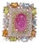 Bochic “Orient” Vintage Diamond, Ruby & Multi Sapphire Ring Set In 18K Gold&Silv For Sale
