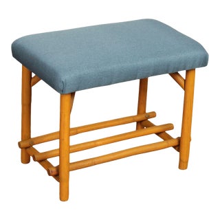 Vintage Bamboo Bench or Stool For Sale