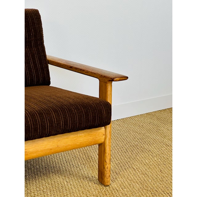 Vintage Oak and Corduroy Modular Living Room Set by Afra & Tobia Scarpa, 1960s, Set of 5 For Sale - Image 15 of 18