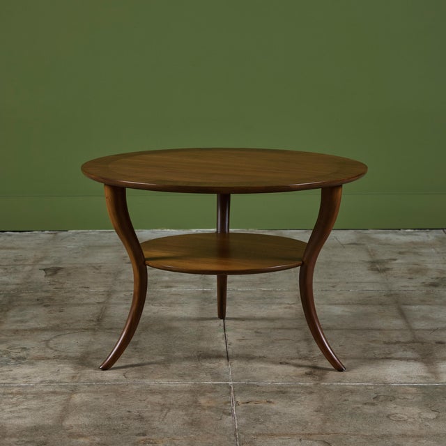 Mid-Century Modern t.h. Robsjohn Gibbings for Widdicomb Sabre Leg Side Table For Sale - Image 3 of 12