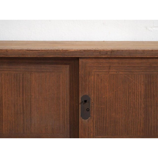 Low Antique Japanese Tansu Cabinet For Sale - Image 9 of 13