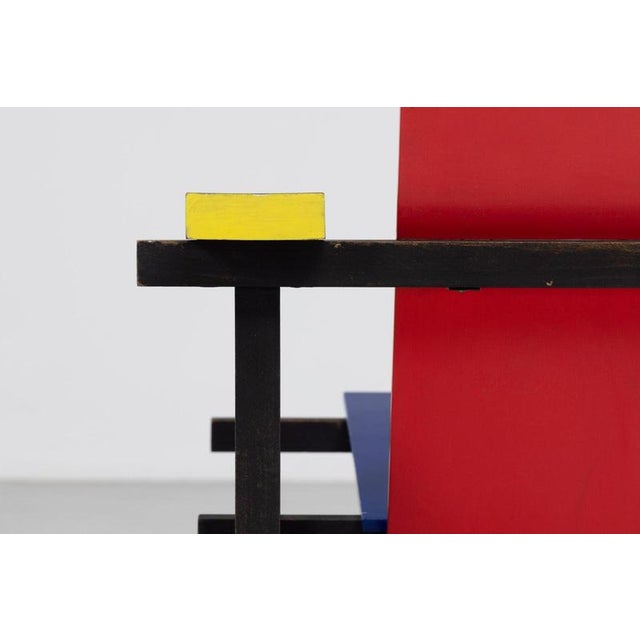Red and Blue Chair attributed to Gerrit Thomas Rietveld for Gerard VS Groenekan 1975 For Sale - Image 17 of 18