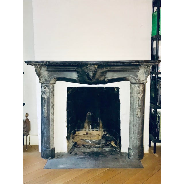 Early 20th C. Austrian Hunting Black Slate Mantel For Sale In New York - Image 6 of 6