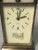 Elegant little Brass Wind Up Alarm Clock: Watham Germany. This stylish table top clock in brass has distinctive green...