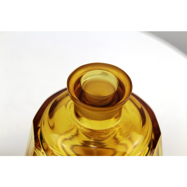 Mid-Century Amber Glass Liqueur Set from Moser Karlsbad, Set of 7 For Sale - Image 10 of 18