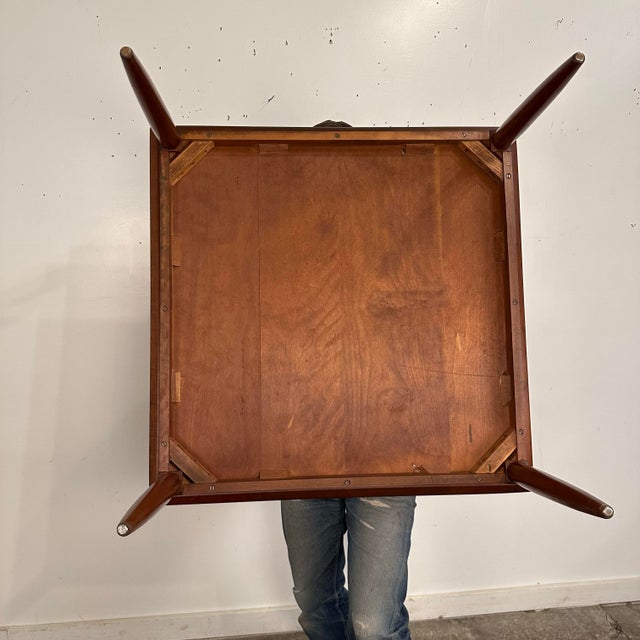 Willett Furniture Solid Cherry Two-Tier Corner Side Table For Sale - Image 9 of 11