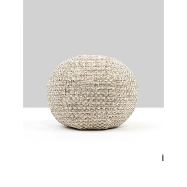 Contemporary The House Of Scalamandré Heatherton Circle Pillow In Nougat For Sale - Image 3 of 3