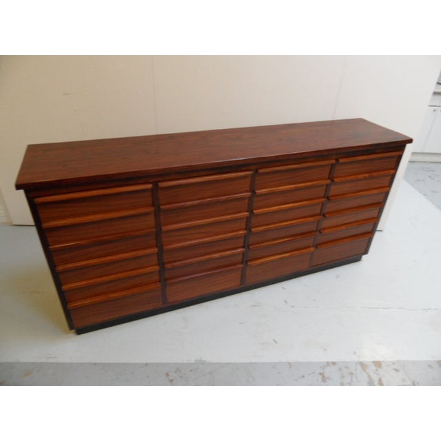Vintage Dutch Mahogany Shop Filing Cabinet with 24 Drawers, 1930s For Sale - Image 10 of 13