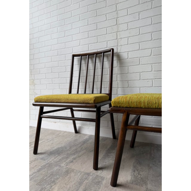 T.H. Robsjohn Gibbings Th Robsjohn Gibbings for Widdicomb Ebonized Dining Chairs For Sale - Image 4 of 8
