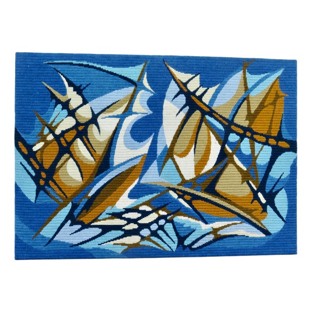 Abstract Futuristic Tapestry by Gilles Duvert, 1970s For Sale