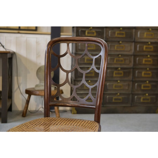 Art Nouveau Bentwood Chairs attributed to Koloman Moser for Jacob and Josef Kohn, 1890s-1910s, Set of 2 For Sale - Image 3 of 14