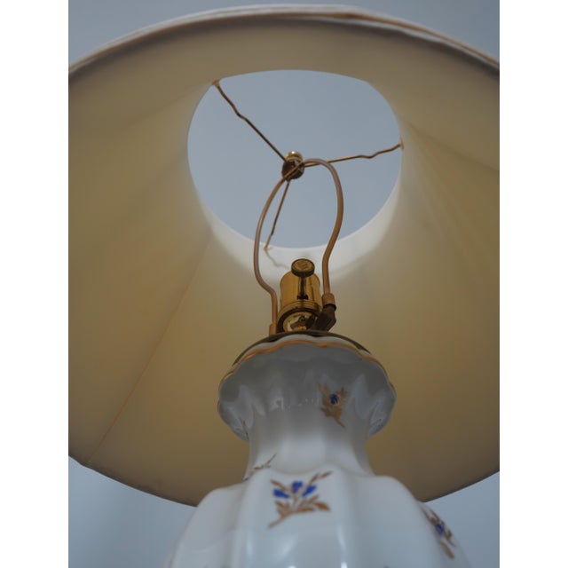 1970s Pair Paul Hanson Design Floral Porcelain Table Lamps For Sale - Image 12 of 13