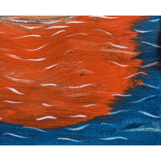 2020s Moisés Villafuerte "Mujer Cruzando El Rio Bravo" Contemporary Figurative Seascape Painting, 2023 For Sale - Image 5 of 8