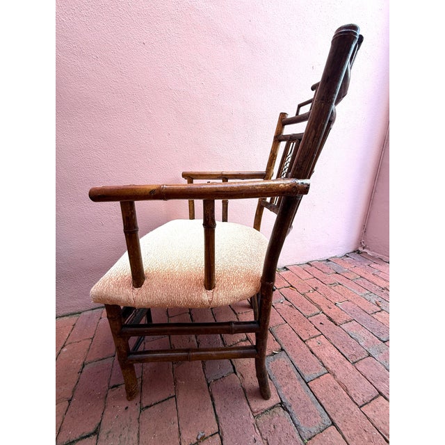 Textile Antique English Brighton Pavilion Armchair For Sale - Image 7 of 10