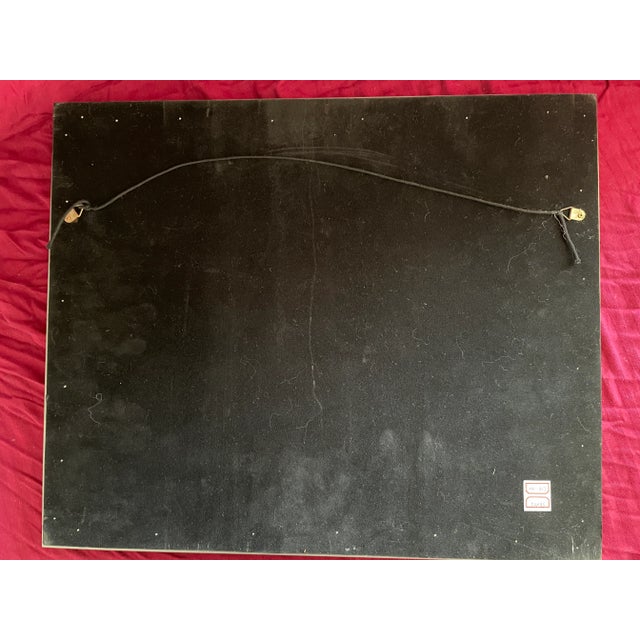 Metal Vintage Lava Stone Cloisonné Painting Pair, Gold Wire Inlay With Birds & Floral For Sale - Image 7 of 9