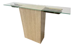 Artedi Travertine Console Table
