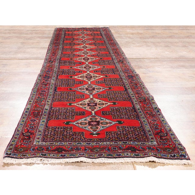 Late 19th Century Persian Senneh Rug, 02'10 X 12'10 For Sale - Image 9 of 10