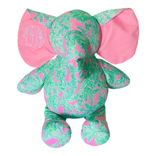 Lilly Pulitzer Baby Elephant Toy/Pillow For Sale