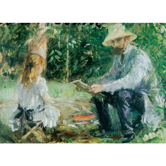 Berthe Morisot (1841-1895) Little Girl and Her Father Original color poster after a painting by the artist Signed in the...
