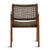 Mocha Faux Wicker & Teak Outdoor Dining Chair For Sale - Image 4 of 7