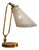 Vintage French Table Lamp in Patinated Brass and Perforated Metal by Mathieu Matégot, 1950s For Sale