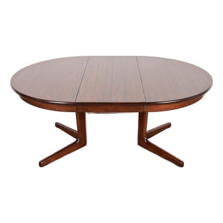 Skovby Danish Modern Sculpted Rosewood Extension Dining Table, Newly Refinished For Sale