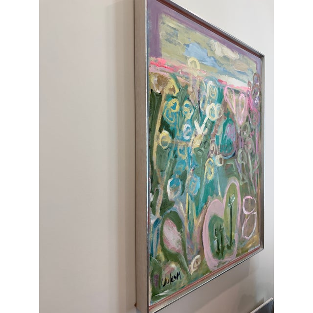 Wildflowers , Original Painting by Julie Magardino For Sale - Image 4 of 4
