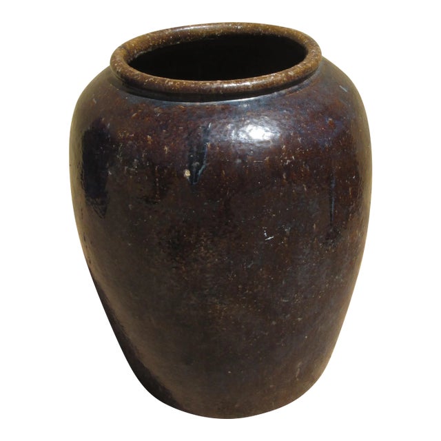 Large Antique South East Asian Wine Storage Martaban Jar For Sale