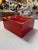 Vintage Red Lacquer Box With Brass Trim For Sale - Image 4 of 10