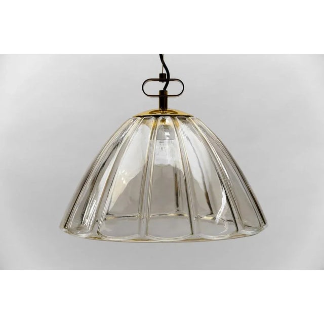 Mid-Century Modern Smoked Glass Pendant Lamp from Limburg, 1960s For Sale - Image 4 of 7