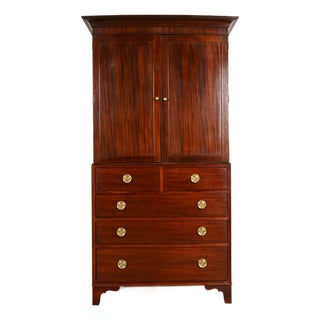 Baker Furniture Federal Mahogany Armoire Dresser or Linen Press For Sale