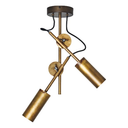 Brass 3452-6 Stav Spot 2 Ceiling Lamp by Johan Carpner for Konsthantverk For Sale
