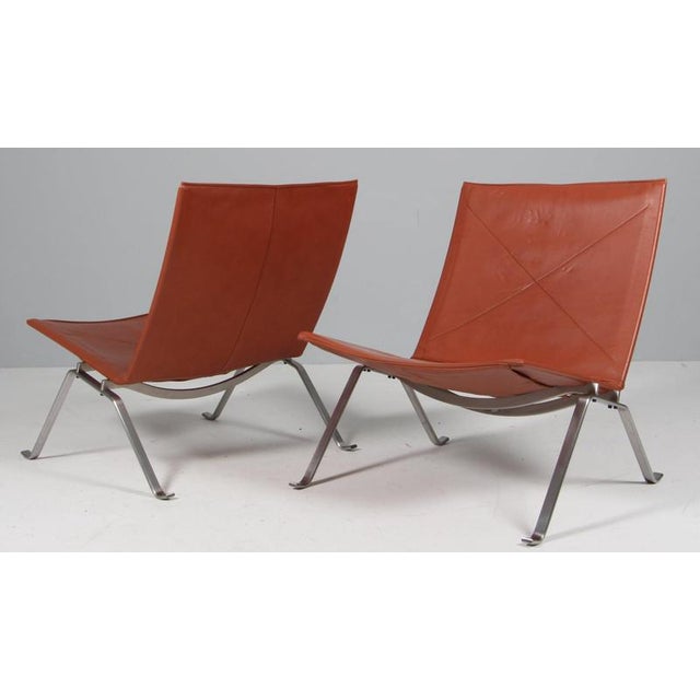 PK22 Lounge Chairs by Poul Kjærholm for Fritz Hansen, 1983, Set of 2 For Sale - Image 9 of 10