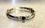 Sterling Silver & Black Onyx Bangle Bracelet For Sale - Image 6 of 7