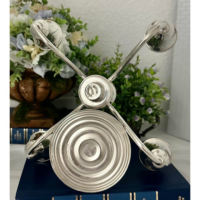 Sterling Silver Candelabra Mid 20th Century Duchin Creations Candle Holder For Sale - Image 9 of 10